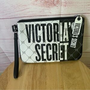 Victoria’s Secret White and Black Wristlet Clutch Bag